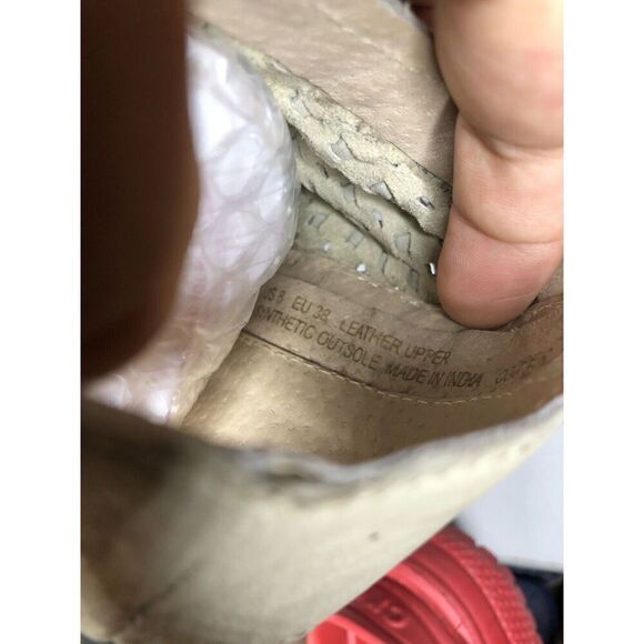 Sam Edelman Cooper Beige Leather Woven Block Heel Booties Women’s Sz 8M US/38EU - Picture 10 of 16